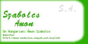 szabolcs amon business card